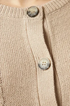 Cable Front Button Down Cardigan