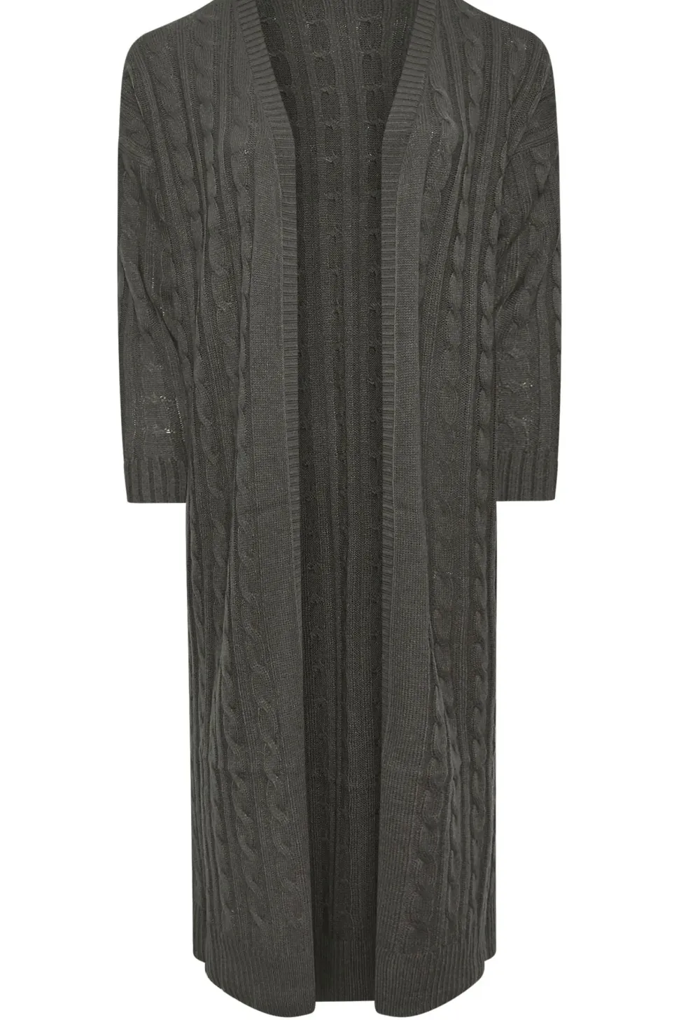 Cable Knit Maxi Cardigan