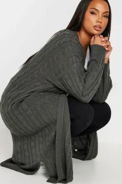 Cable Knit Maxi Cardigan