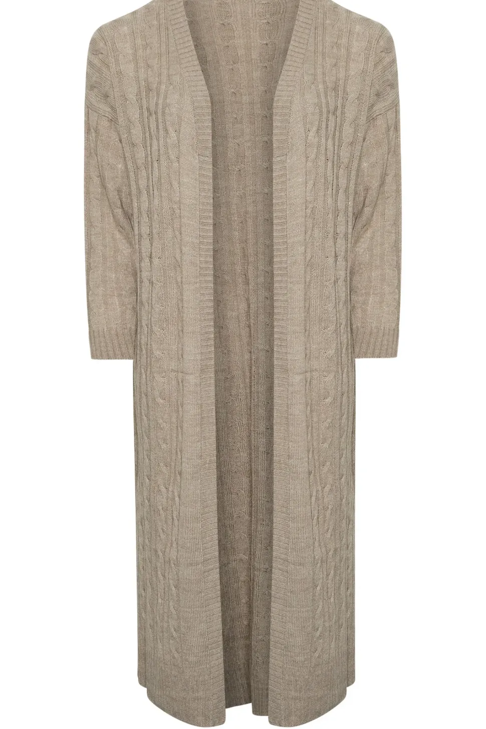 Cable Knit Maxi Cardigan