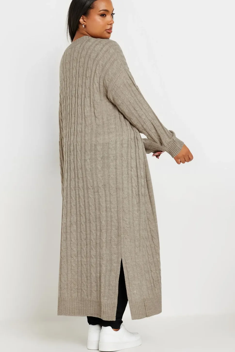 Cable Knit Maxi Cardigan