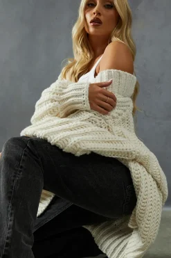 Cable Knit Oversized Cardigan