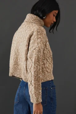 Cable Knit Roll Neck Jumper