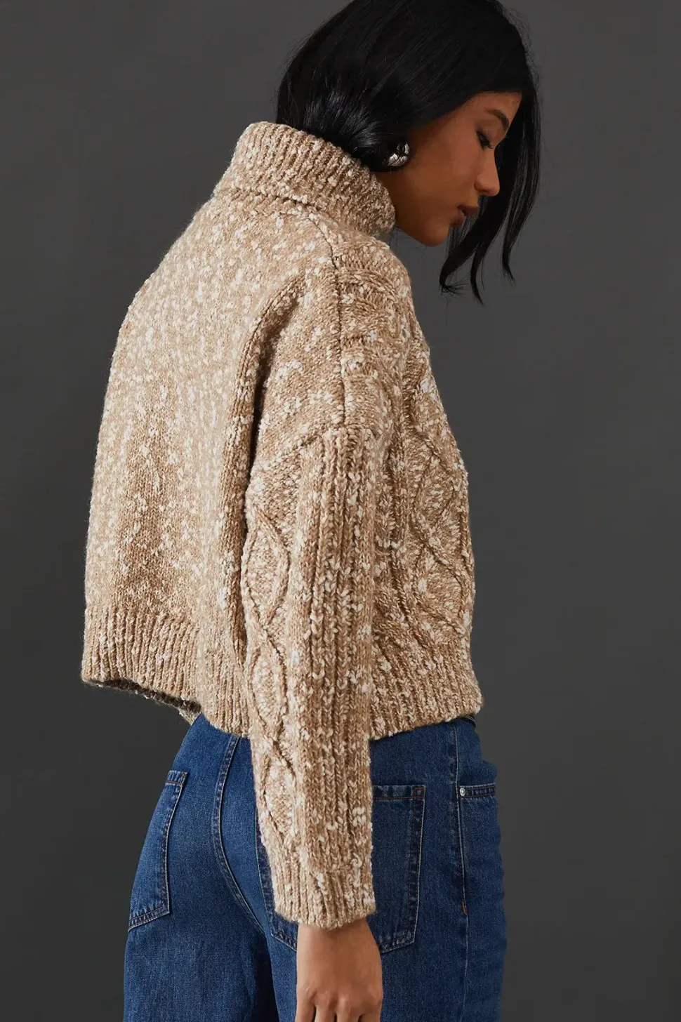 Cable Knit Roll Neck Jumper