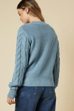 Cable Knitted Crew Neck Jumper