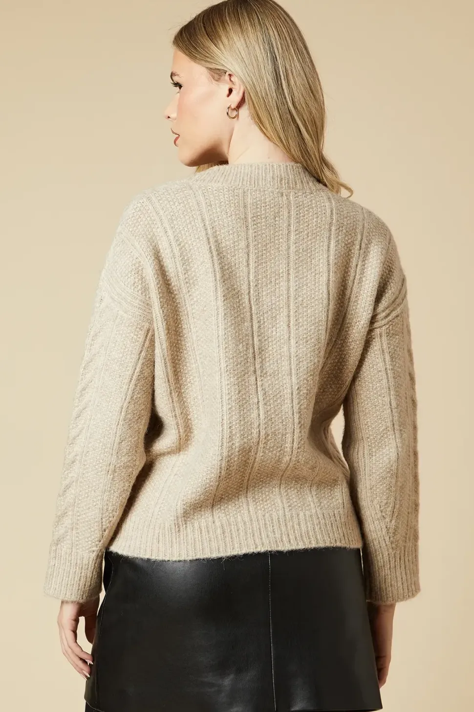 Cable V Neck Jumper
