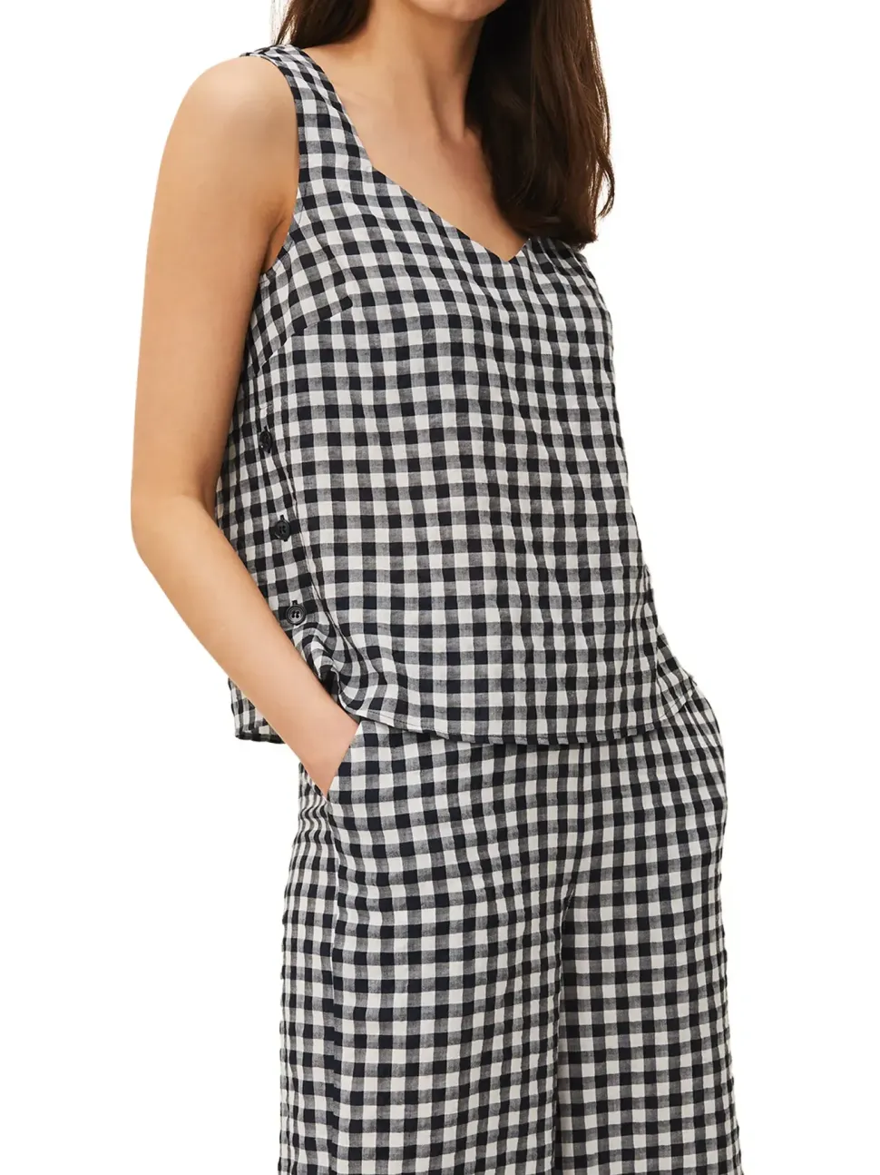 Calandra Gingham Top-Gingham