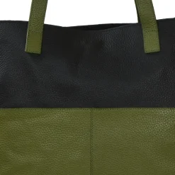 Camel Brown Colour Block Medium Leather Tote Shoulder Bag