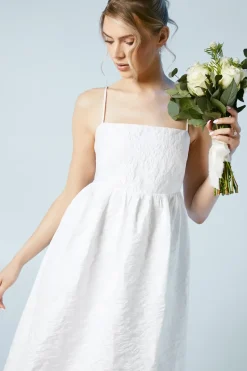 Cami Strap Babydoll Jacquard Wedding Dress