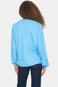 CampanulaSZ V-notch Neck Buttons Blouse-