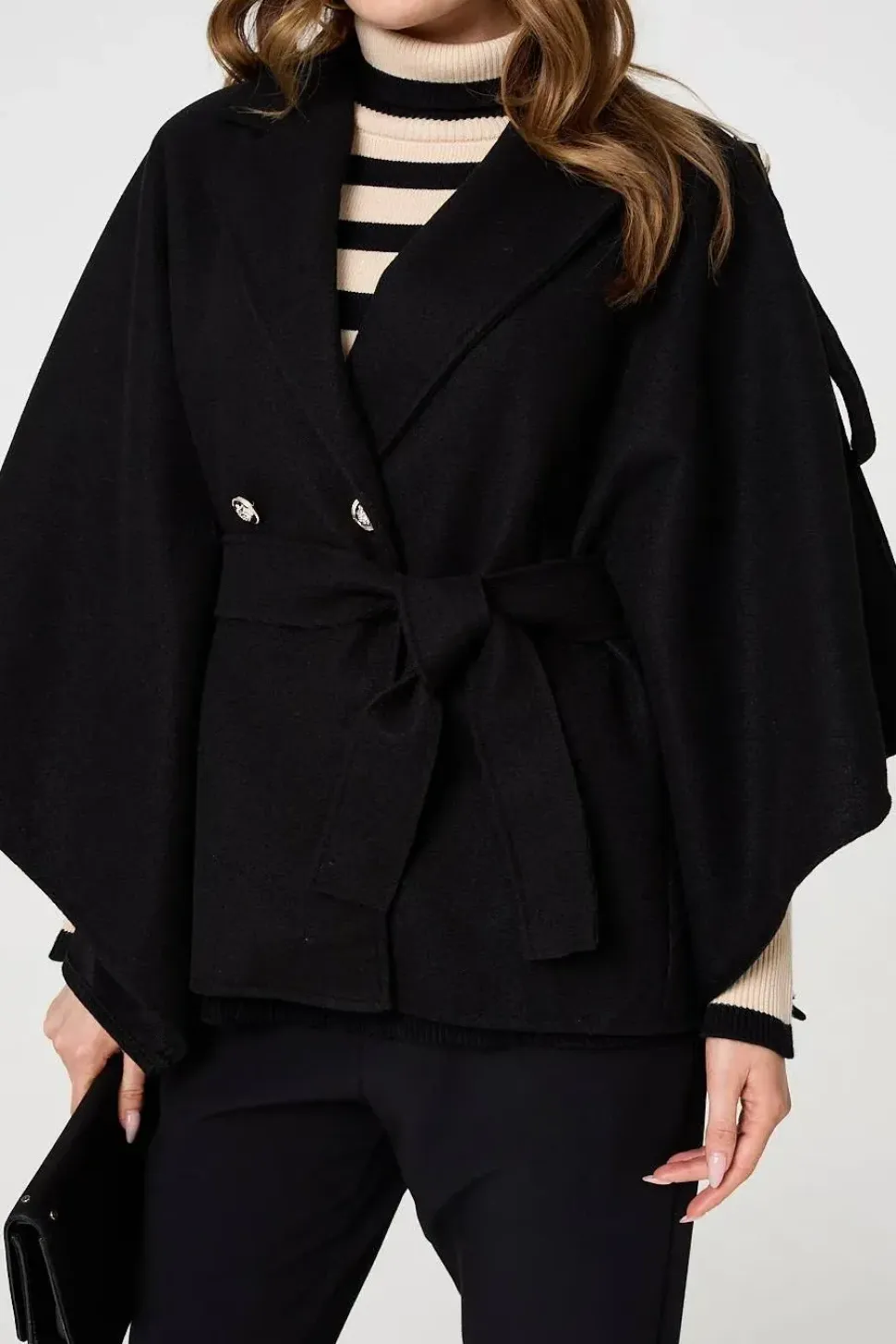 Cape Coat With Belt