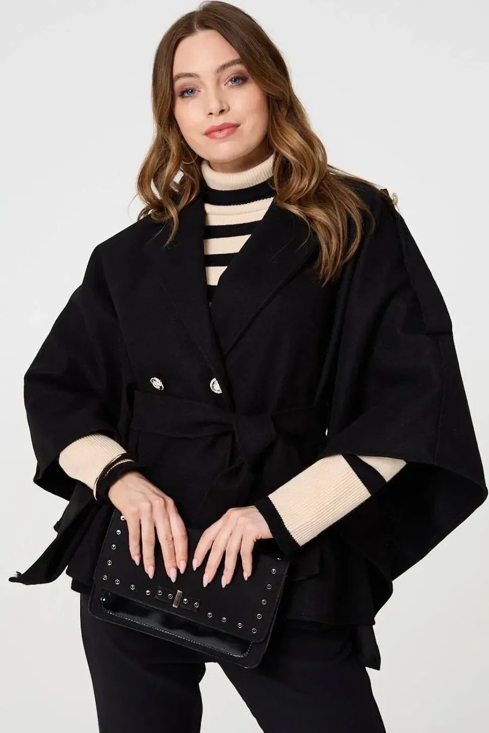 Cape Coat With Belt