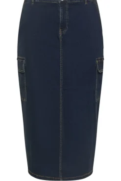 Cargo Denim Midaxi Skirt