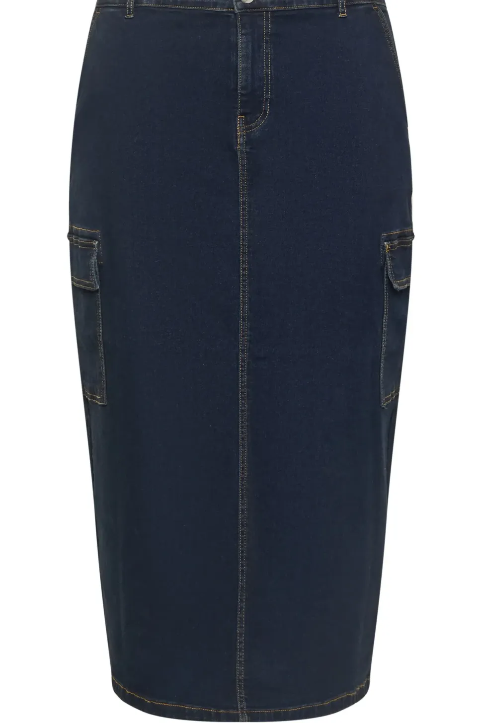 Cargo Denim Midaxi Skirt