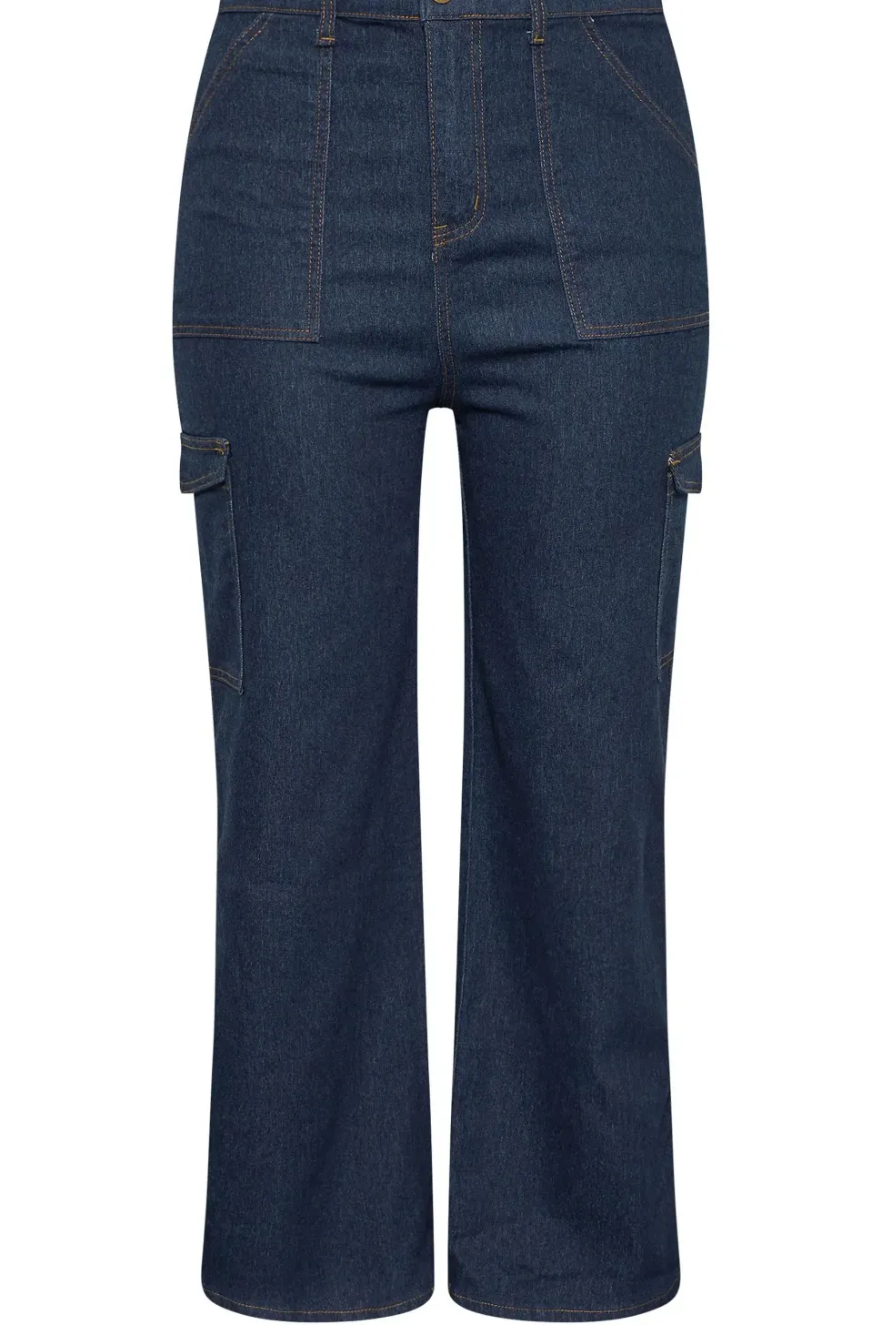 Cargo Pocket Straight Leg Jeans