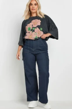 Cargo Pocket Straight Leg Jeans