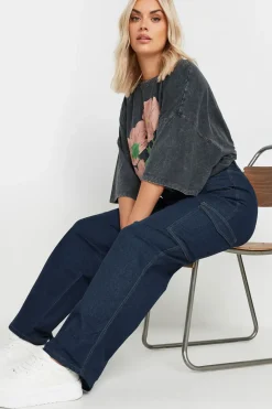 Cargo Pocket Straight Leg Jeans