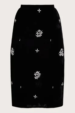 Carola Embellished Velvet Skirt