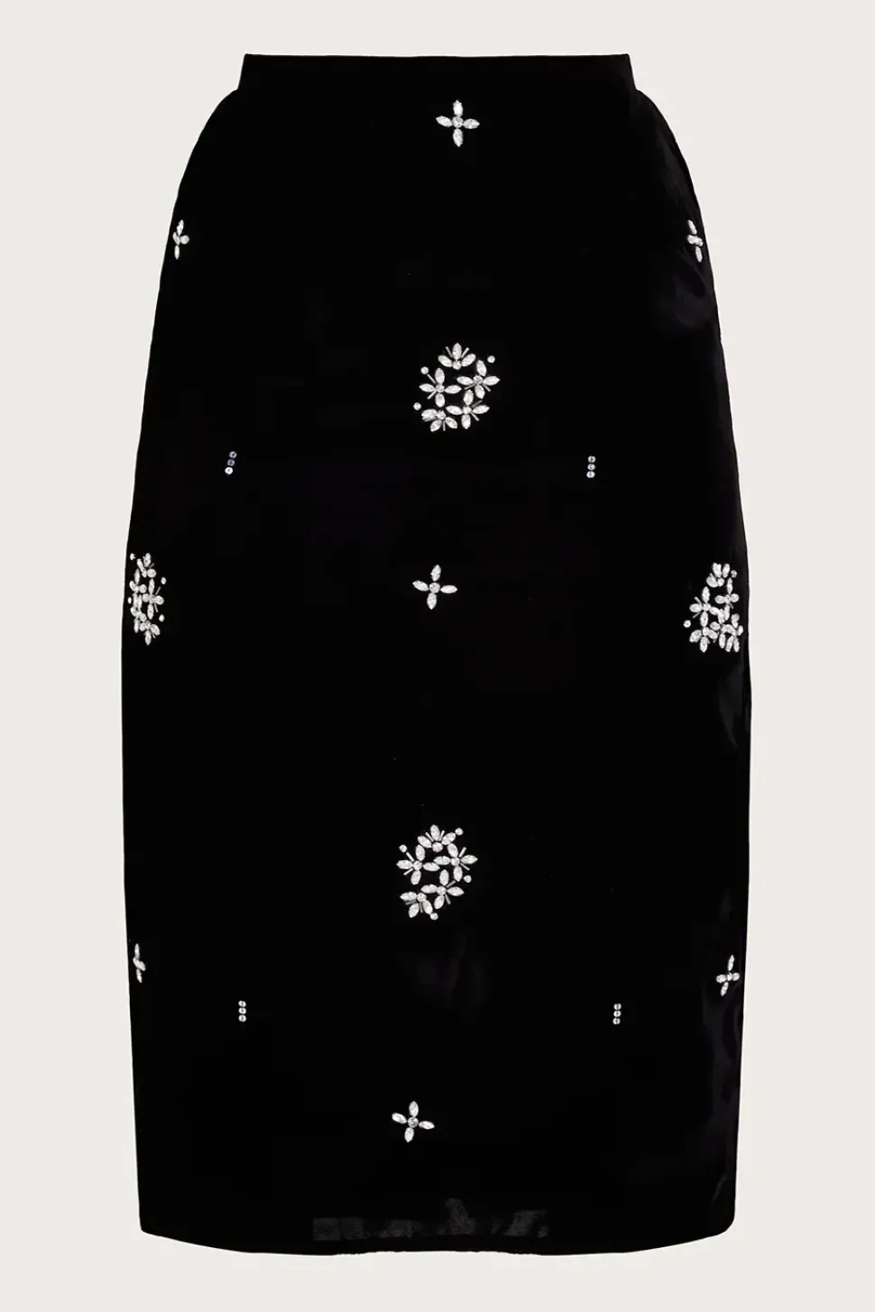 Carola Embellished Velvet Skirt