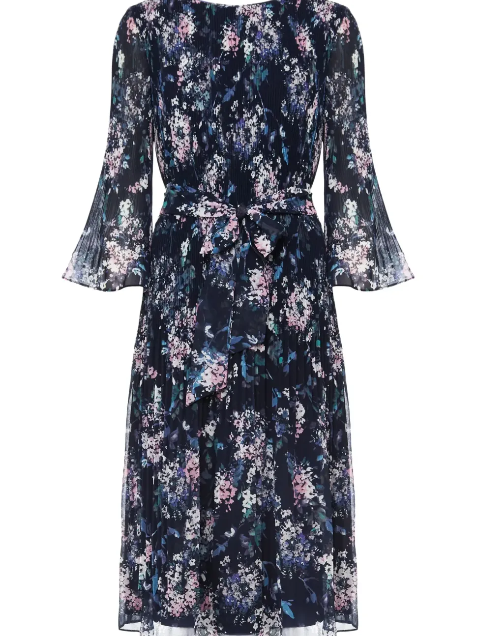 Casey Ditsy Pleated Dress-Printed