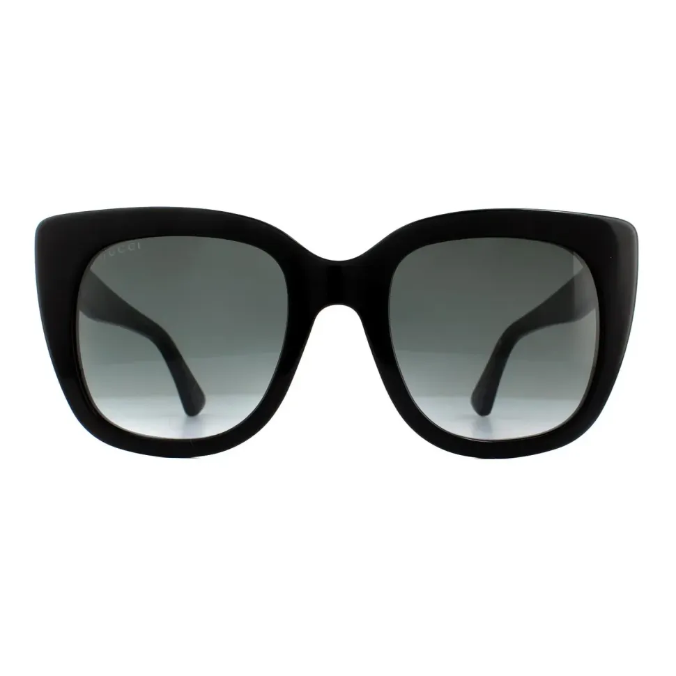 Cat Eye Black Grey Gradient Sunglasses GG0163SN