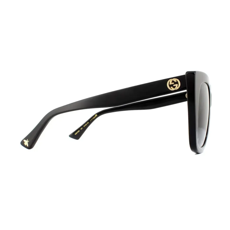 Cat Eye Black Grey Gradient Sunglasses GG0163SN