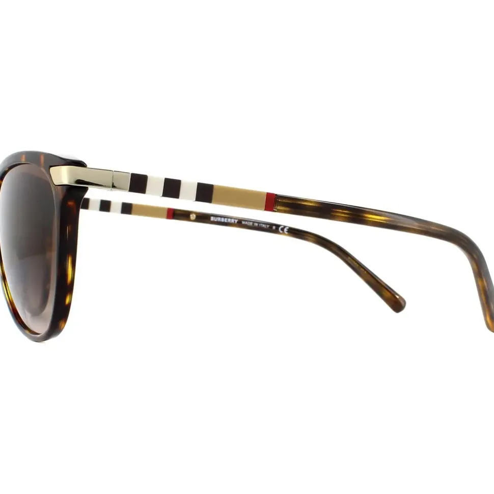 Cat Eye Dark Havana With Gold Detailing Brown Gradient BE4216 Sunglasses