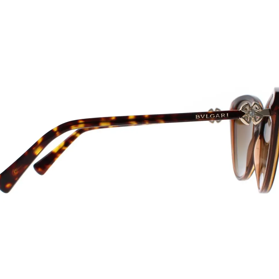 Cat Eye Havana Brown Transparent Brown Gradient Polarized BV8246B