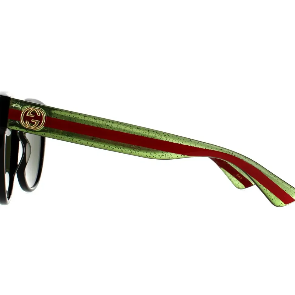 Cat Eye Havana with Blue and Red Brown Gradient GG0035SN Sunglasses