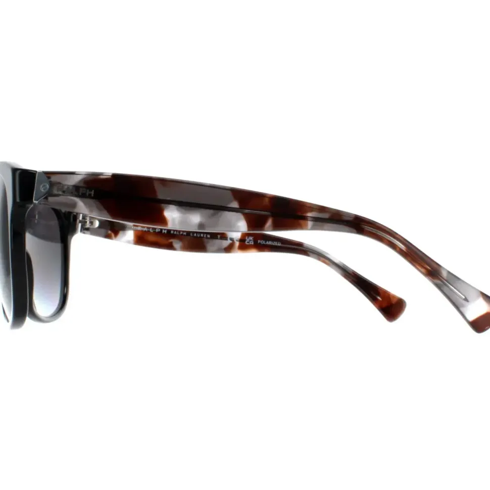 Cat Eye Shiny Black and Havana Grey Gradient Polarized RA5191