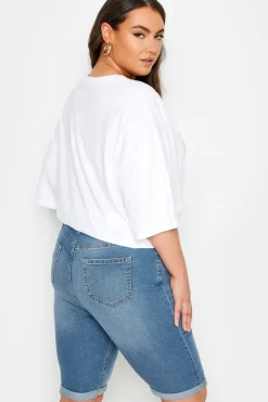 Cat Scratch Stretch Denim Shorts