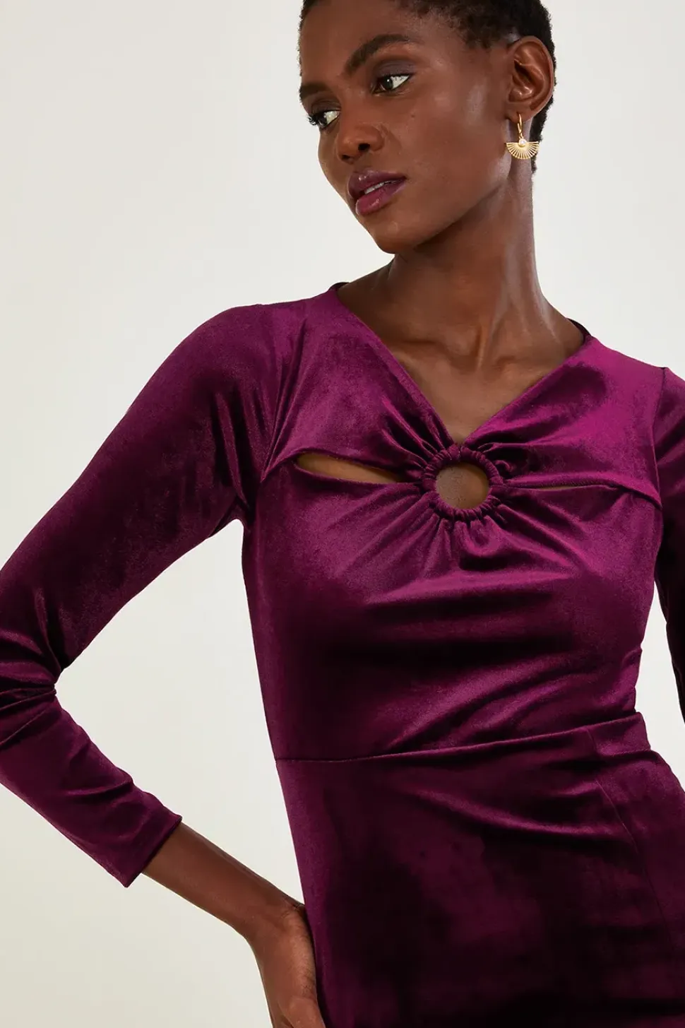 Cece Velvet Shift Dress