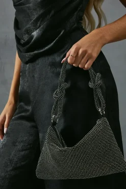Chainmail Knot Detail Shoulder Bag