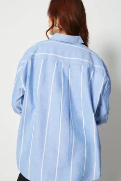 Chambray Stripe Oversized Shirt