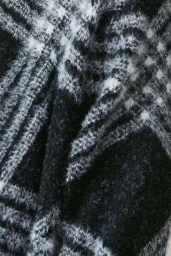 Checked Edge To Edge Longline Cardigan