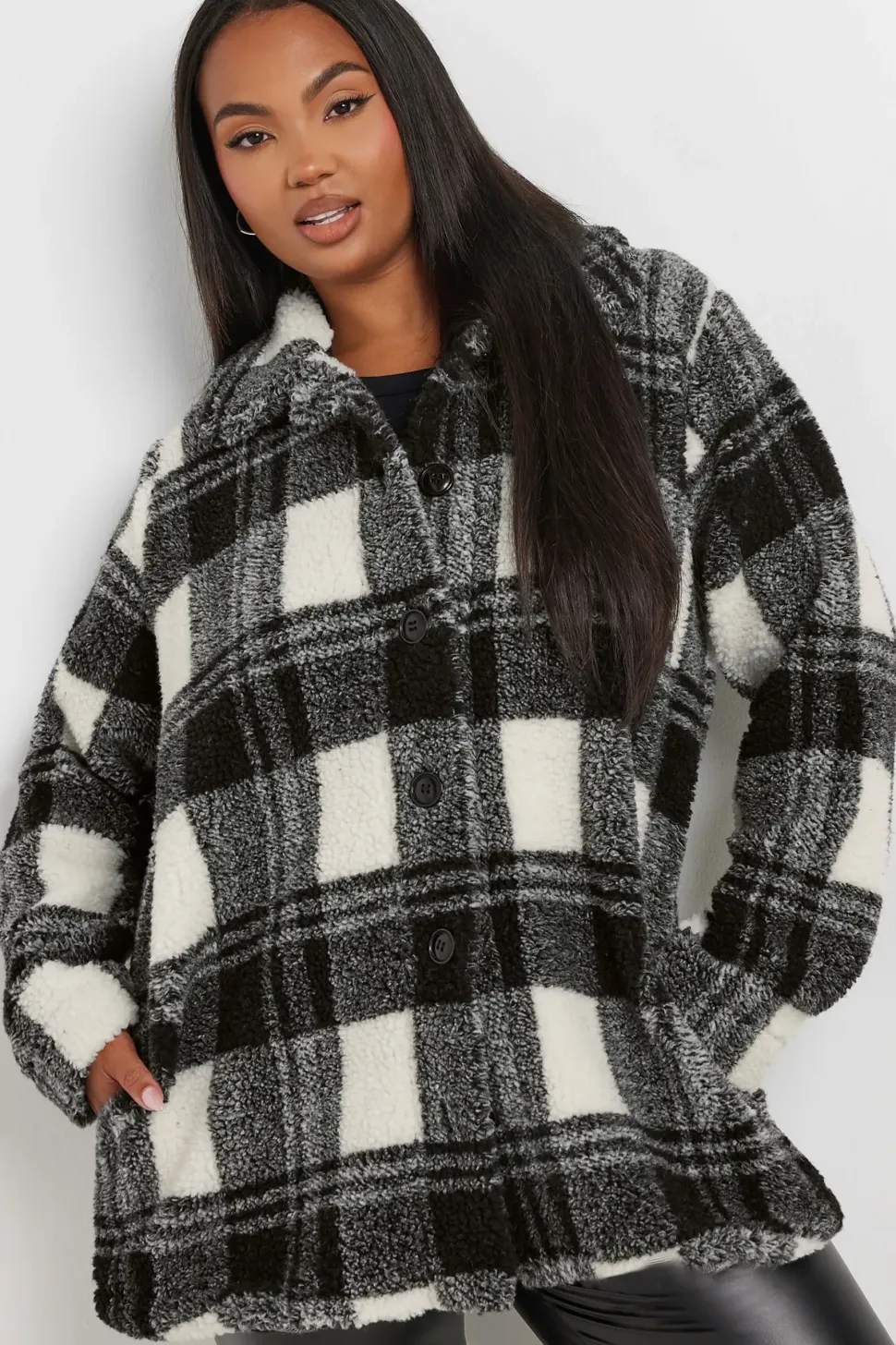 Checked Fleece Jacket