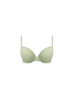 Check In Moulded Bikini Top Khaki