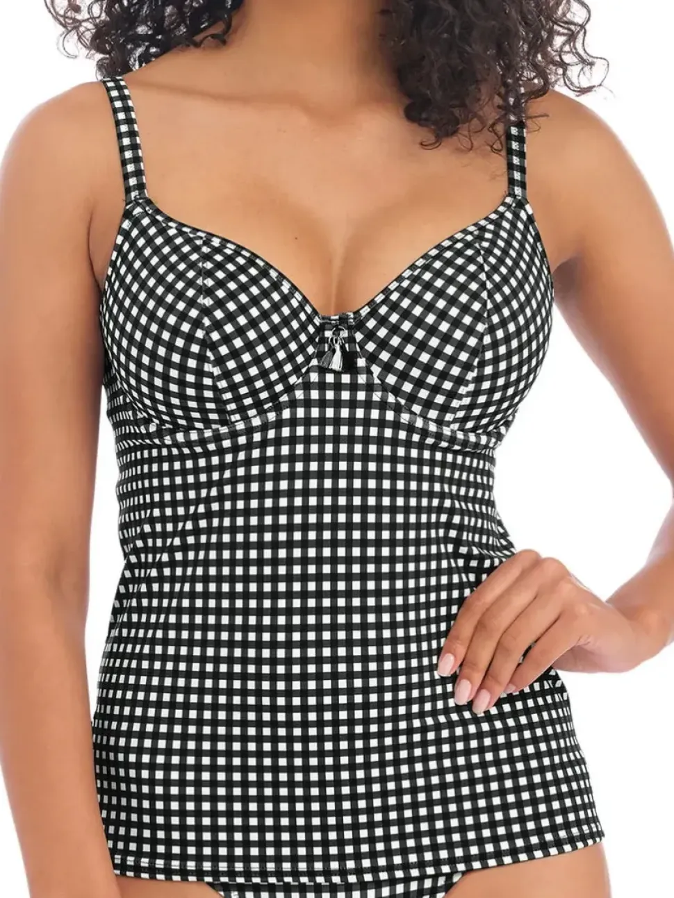 Check In Plunge Tankini Top