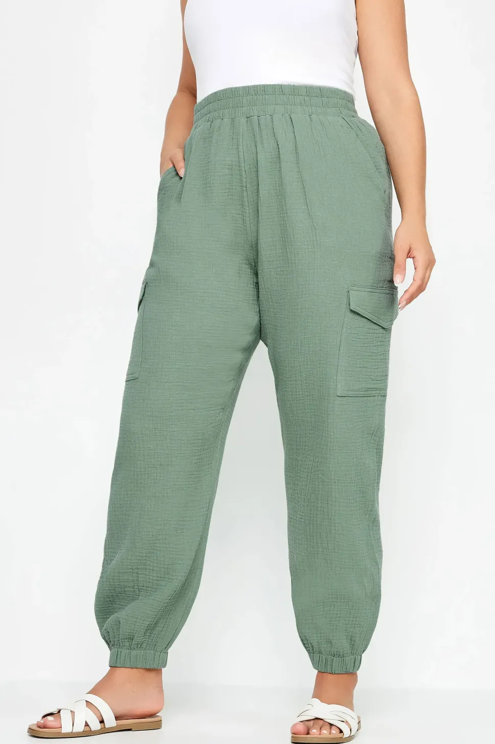 Cheesecloth Cuffed Joggers