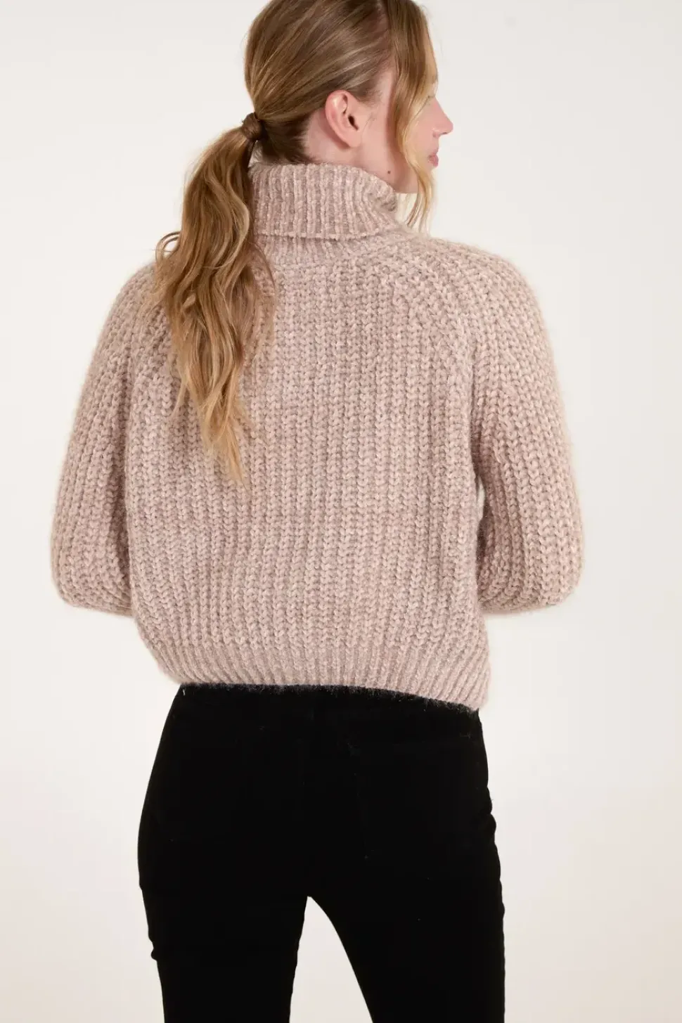 Chenille Roll Neck Knit Jumper