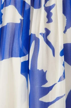 Chiffon Floral Halter Tier Maxi Dress