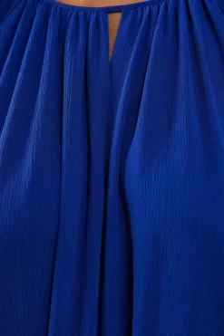Chiffon High Neck Trapeze Maxi Dress
