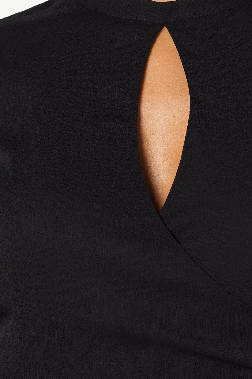 Chiffon Keyhole Wrap Mini Dress