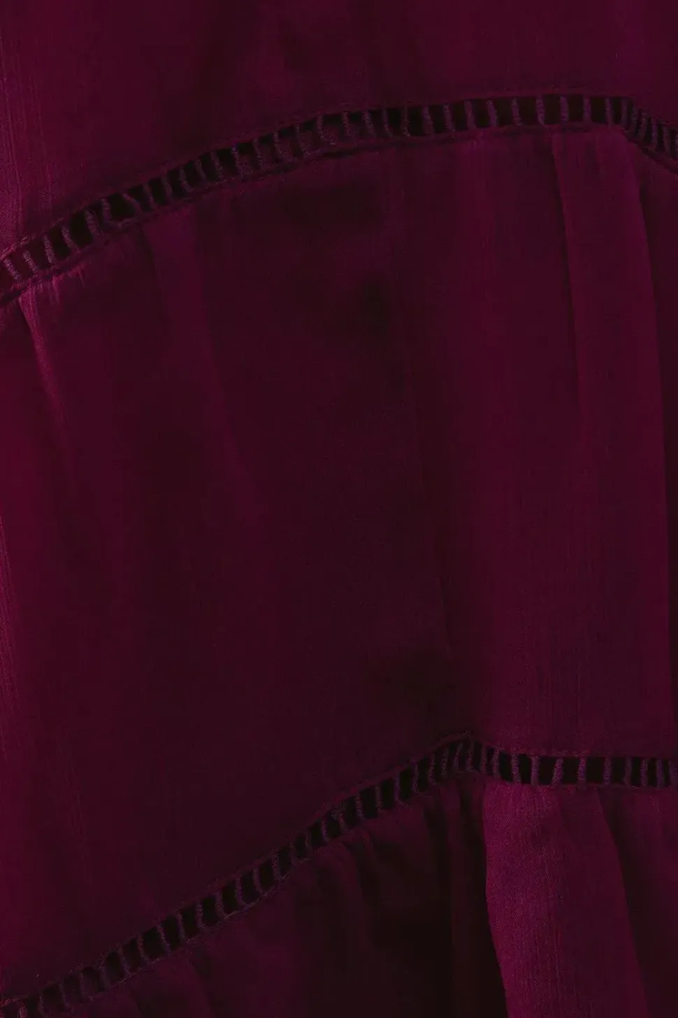 Chiffon Ladder Insert Ruffle Smock Mini Dress