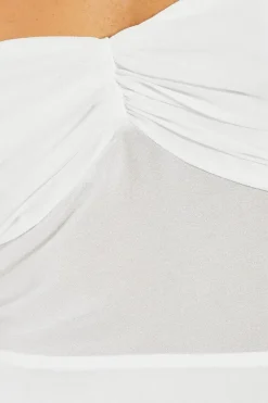 Chiffon Off The Shoulder Ruched Detail Maxi Dress