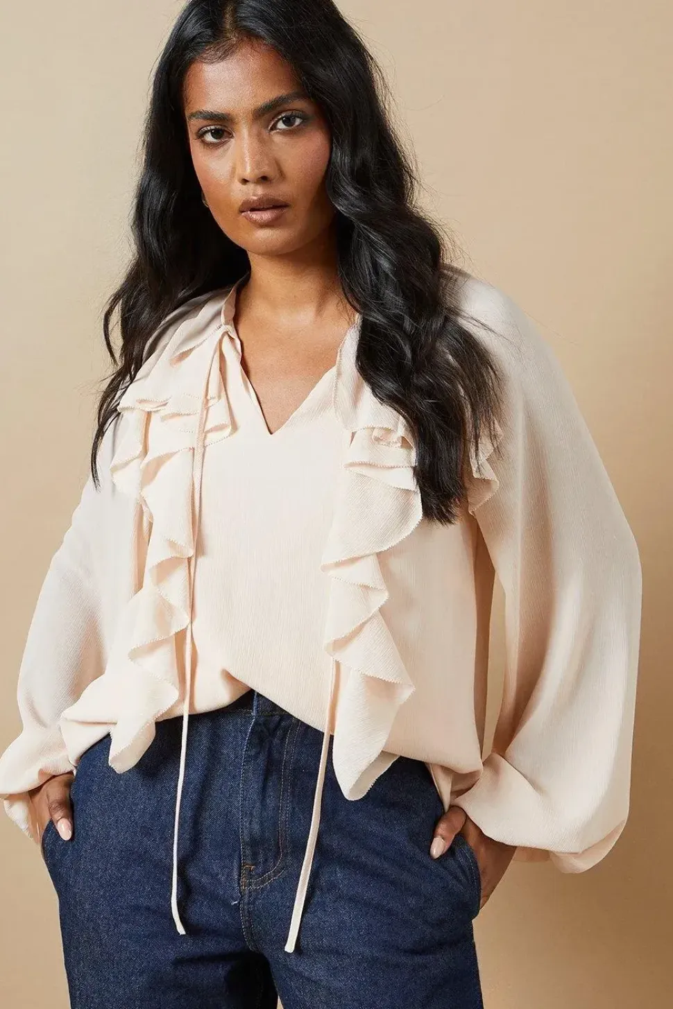 Chiffon Ruffle Blouse