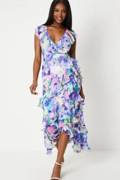 Chiffon Ruffle Maxi Dress