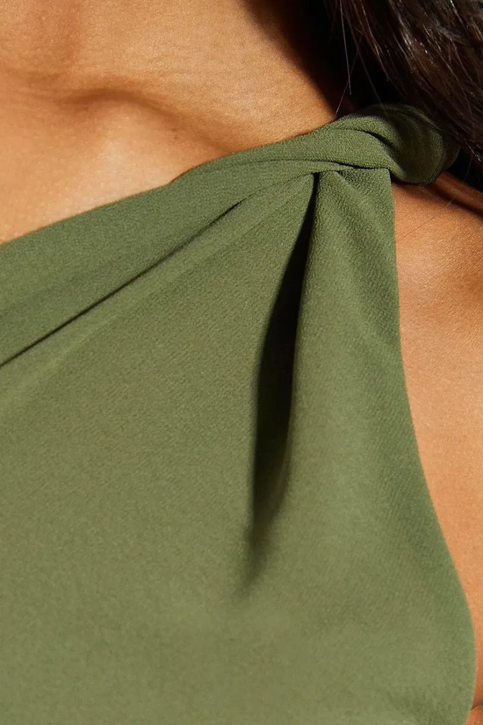 Chiffon Twist Strap Asymmetric Top