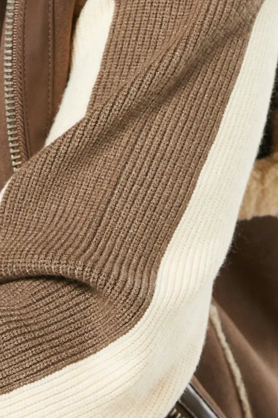 Chocolate Suede Shearling Aviator Gilet