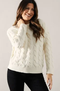 Chunky Cable Knit Crew Neck Jumper